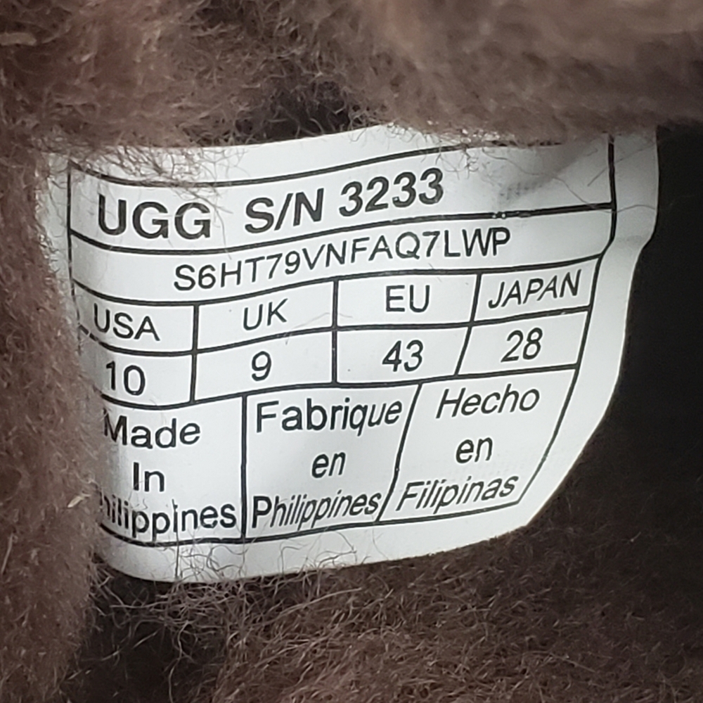 UGG Ascot Wool Suede Moc Toe Slippers Sz 10 - Picture 10 of 12
